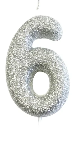 Kakelys - Nummer 6 - Glitter Sølv