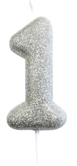 Kakelys - Nummer 1 - Glitter Sølv