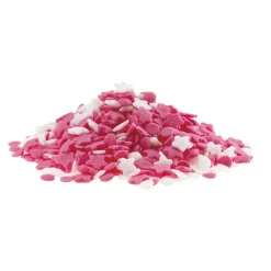 Kakestrøssel -Rosa/hvit - stjerne/rund