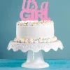 Kaketopper, Glitter - It's a Girl - Rosa