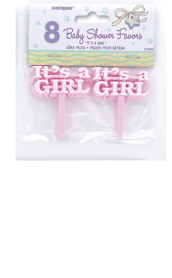 Kaketopper Pick - Babyshower It's A Girl