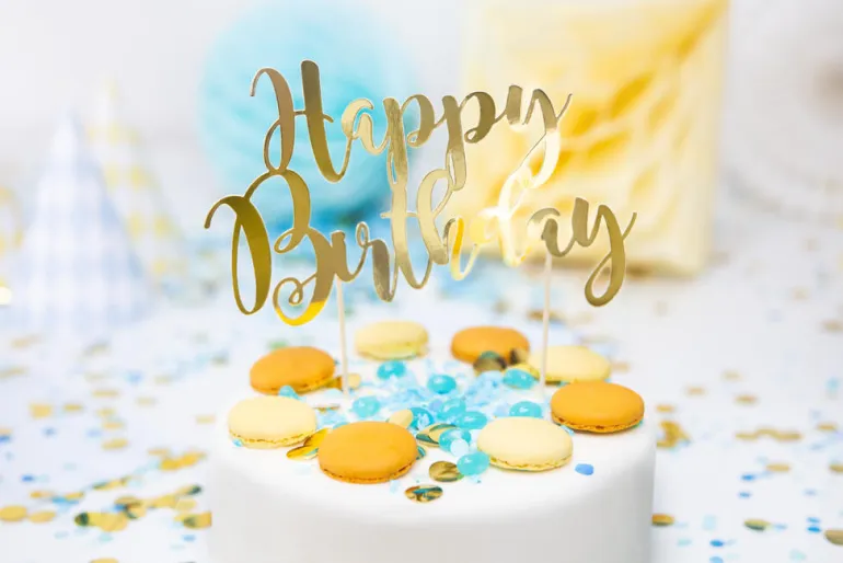 Kaketopp - "Happy Birthday" - Gull