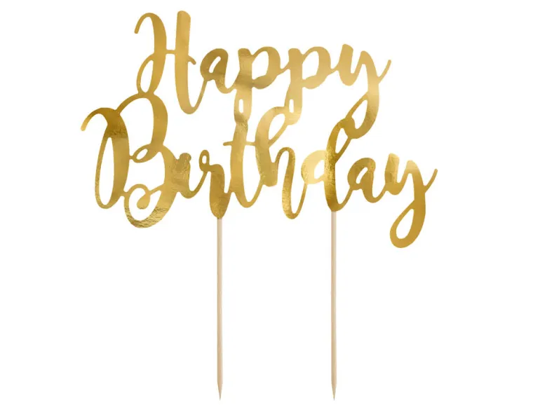 Kaketopp - "Happy Birthday" - Gull