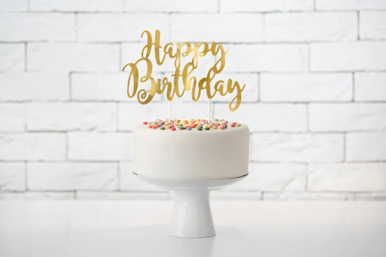 Kaketopp - "Happy Birthday" - Gull