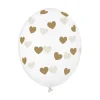 Klare ballonger med gullhjerter