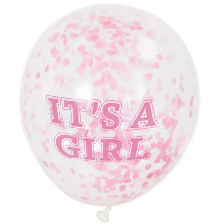 Konfettiballonger - Baby Shower Girl