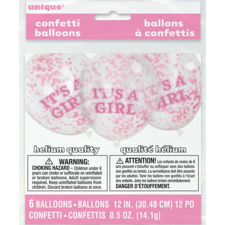 Konfettiballonger - Baby Shower Girl