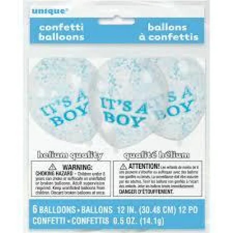 Konfettiballonger - Baby Shower Boy