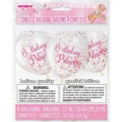 Konfettiballonger - Bursdag Prinsesse