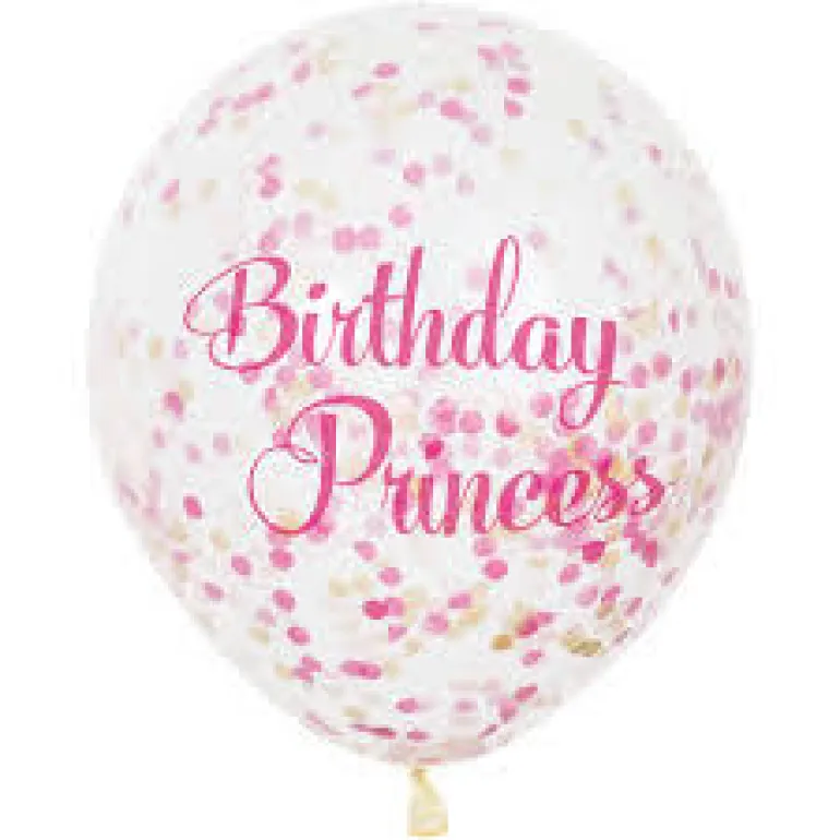 Konfettiballonger - Bursdag Prinsesse