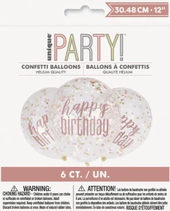 Konfettiballonger - "Happy Birthday"