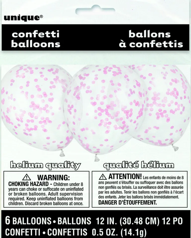 Konfettiballonger - Lys Rosa