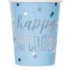 Kopper - "Happy Birthday" - Blå og Sølv