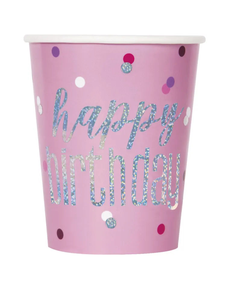 Kopper - "Happy Birthday" - Rosa og Sølv