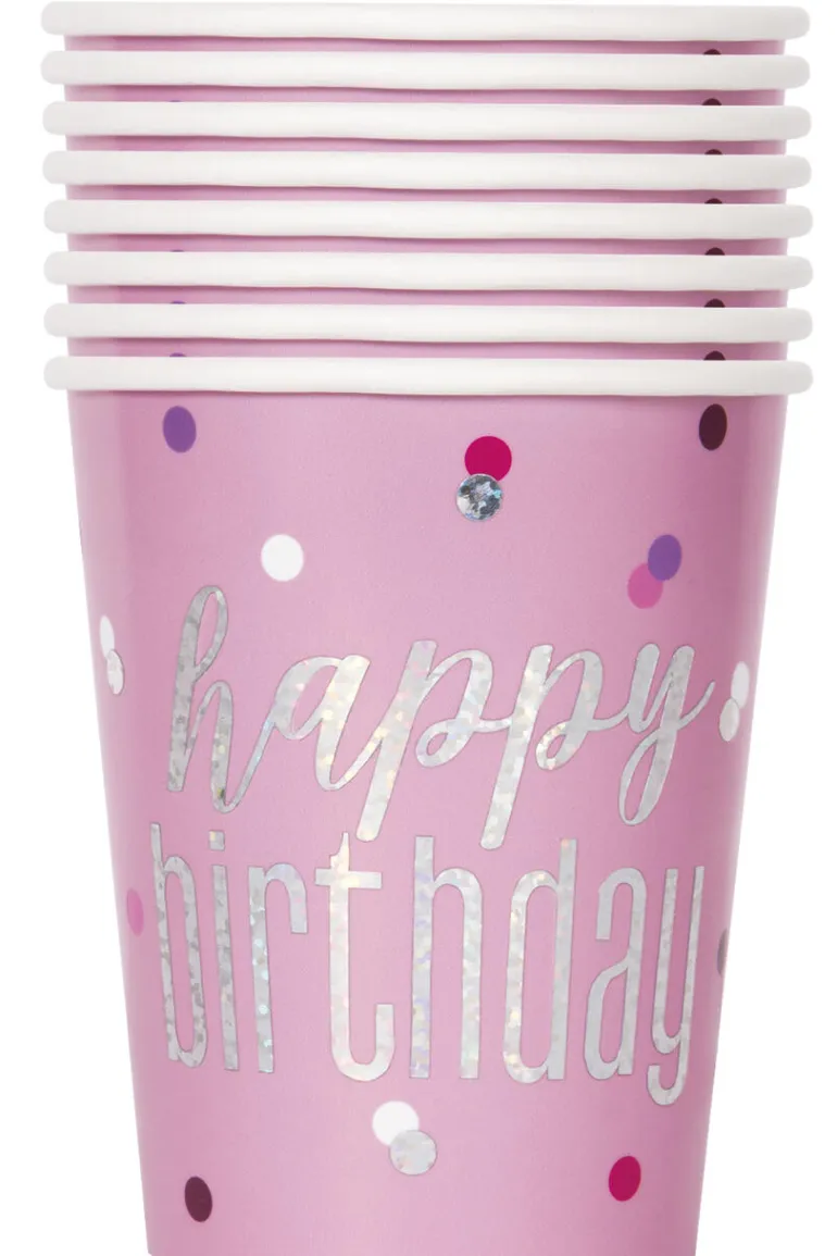 Kopper - "Happy Birthday" - Rosa og Sølv