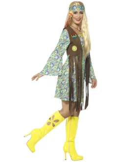 Kostyme - 60-tall Hippie - Flere Farger