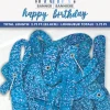 Leddbanner - Happy Birthday - Blå & Sølv