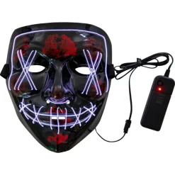 LED Maske - Horror - Hvit - 3 modus