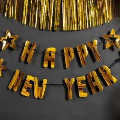 Letterbanner - Happy New Year - Gold