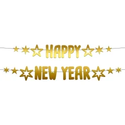 Letterbanner - Happy New Year - Gold
