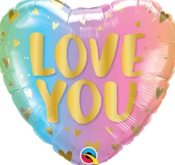 Love You Pastel Ombre & Hearts