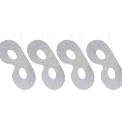 Masker - Metallic Sølv - Papp