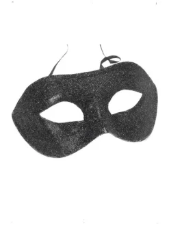Maske - Sort Glitter