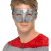 Maske - Venezia - Sølv Metallic