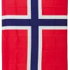 Norsk flagg m/feste til stang - Medium