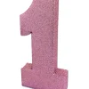 Nummer 1 Glitter Borddekorasjon - Lys Ro