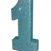 Nummer 1 Glitter Borddekorasjon -  Lys B