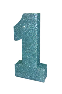 Nummer 1 Glitter Borddekorasjon -  Lys B