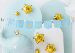 "Oh Baby" banner m/tassels - Lys Blå