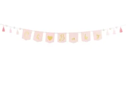 "Oh Baby" banner m/tassels - Lys Rosa