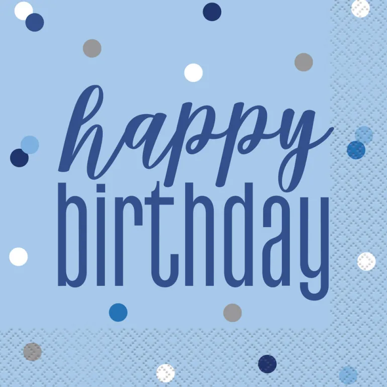 Papirservietter - "Happy Birthday"