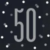 Papirservietter - 50 År - Sort & Sølv