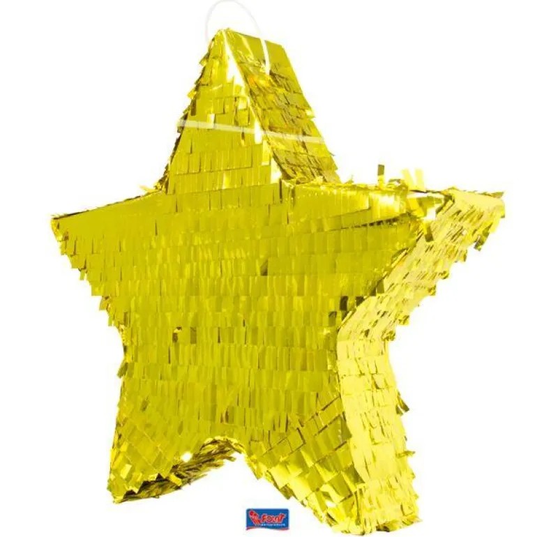 Pinata - Stjerne - Folie, Gull