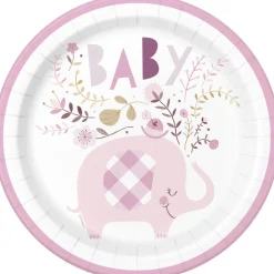 Pink Floral Elephant