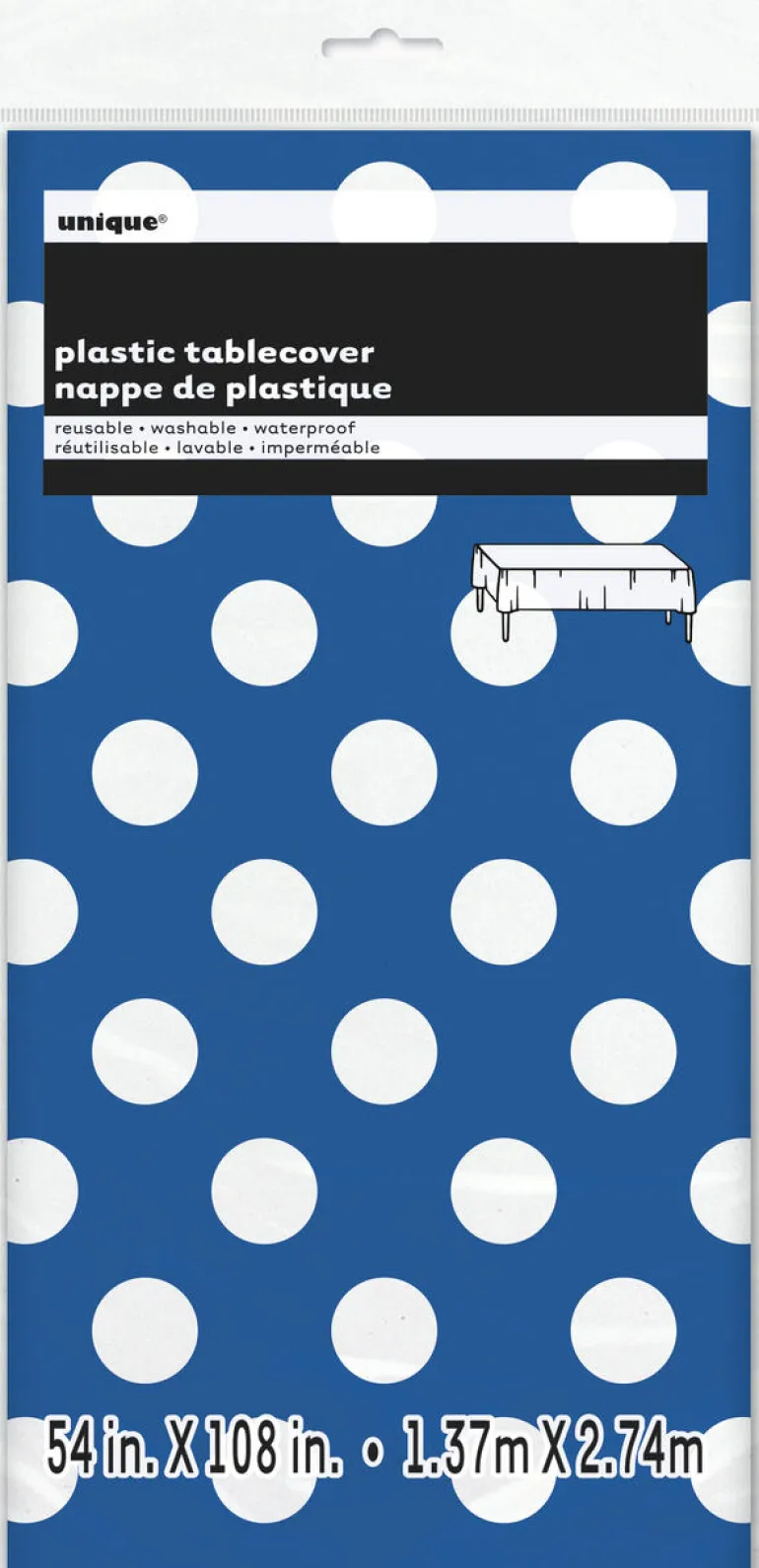 Plast Bordduk - Dots Blå