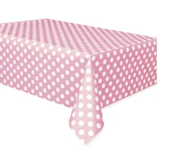 Plast Bordduk - Dots Lys Rosa