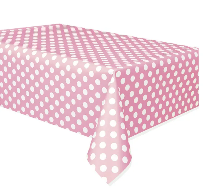 Plast Bordduk - Dots Lys Rosa