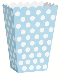 Popcorn Box - Lys Blå Dots