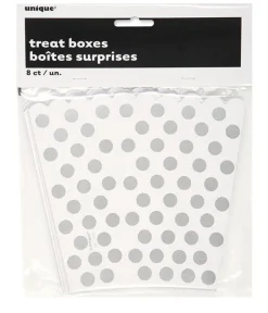 Popcorn Box - Sølv Dots