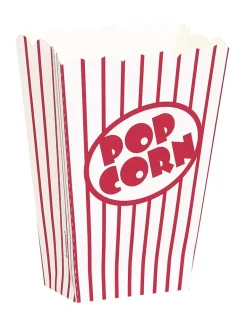 Popcornesker - Røde og hvite striper
