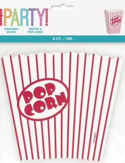Popcornesker - Røde og hvite striper
