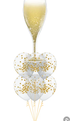 Premium Ballongfigur - Champagneglass