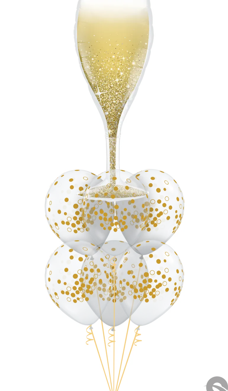 Premium Ballongfigur - Champagneglass