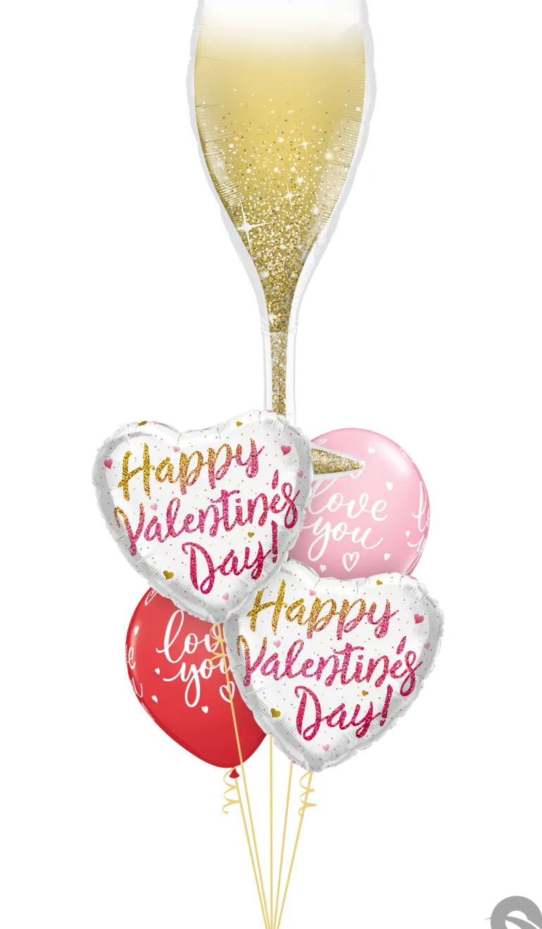Premium Ballongfigur - Champagneglass