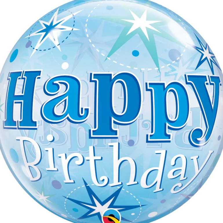 Premium Bubbleballong - "Happy Birthday"