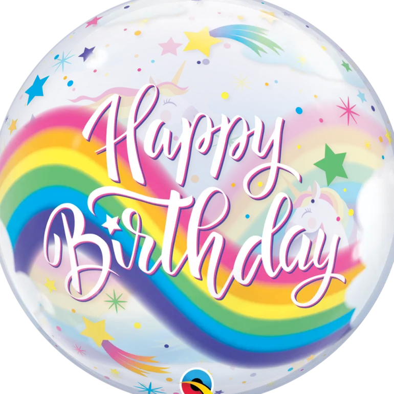 Premium Bubbleballong - "Happy Birthday"